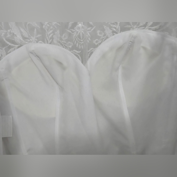 NEW Kennedy Blue Kinsley WHITE Formal Gown Lace, beading, pockets,slit sz 14 - Picture 4 of 16